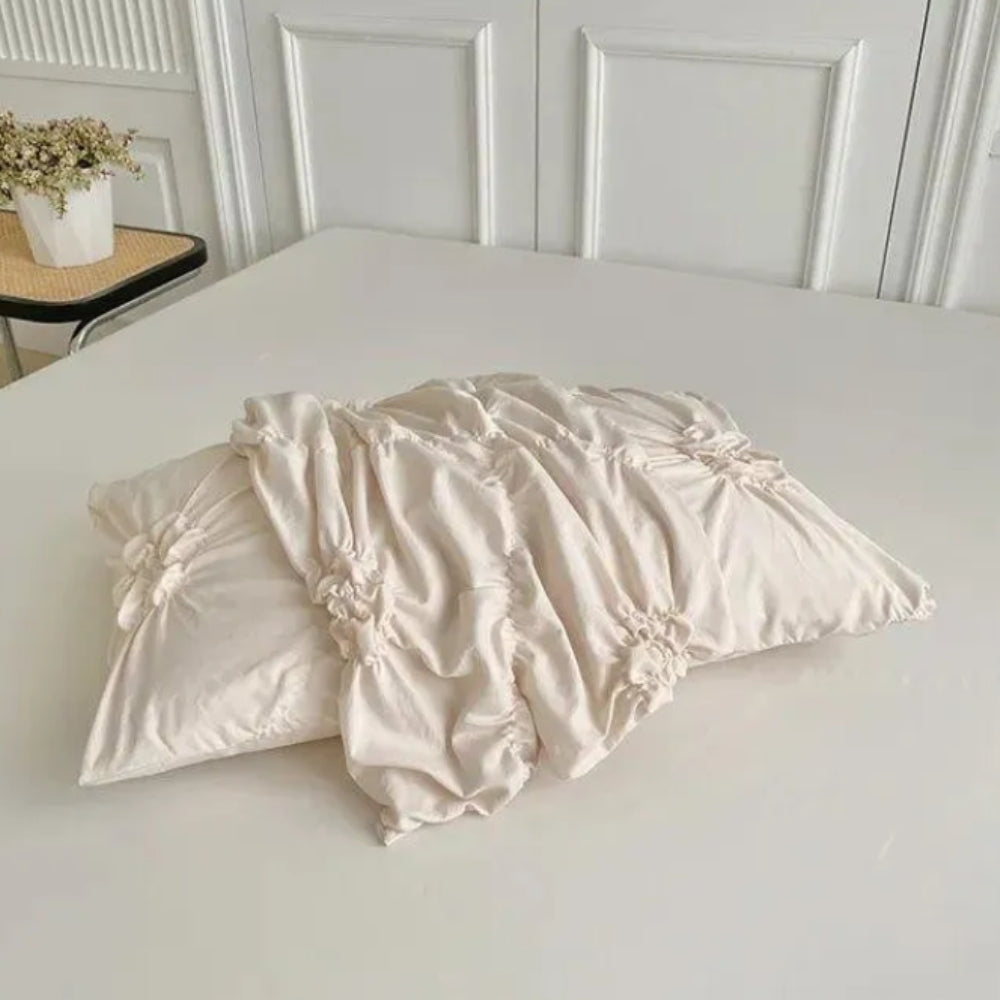 Duvet Cover Set - Pinch Pleat Textured