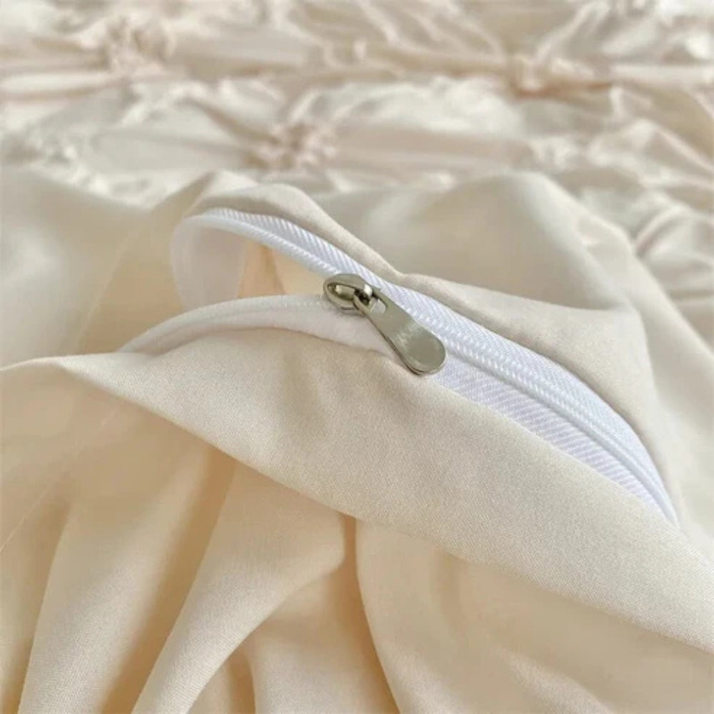 Duvet Cover Set - Pinch Pleat Textured