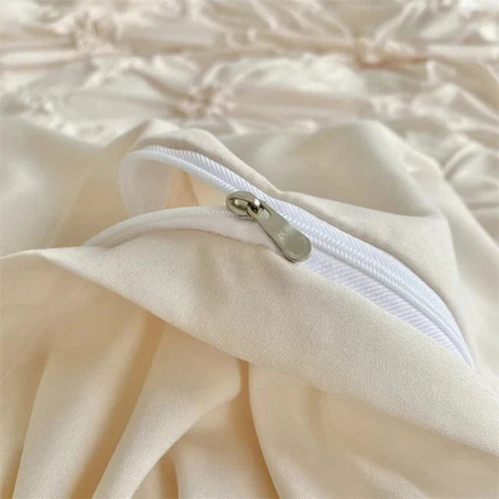 Duvet Cover Set - Pinch Pleat Textured