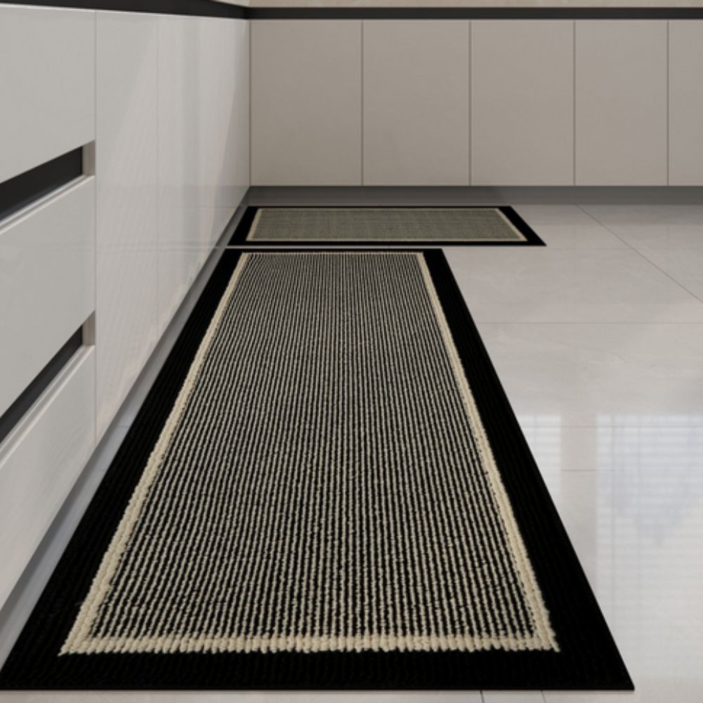 Kitchen Floor Mat - Striped Border Runner
