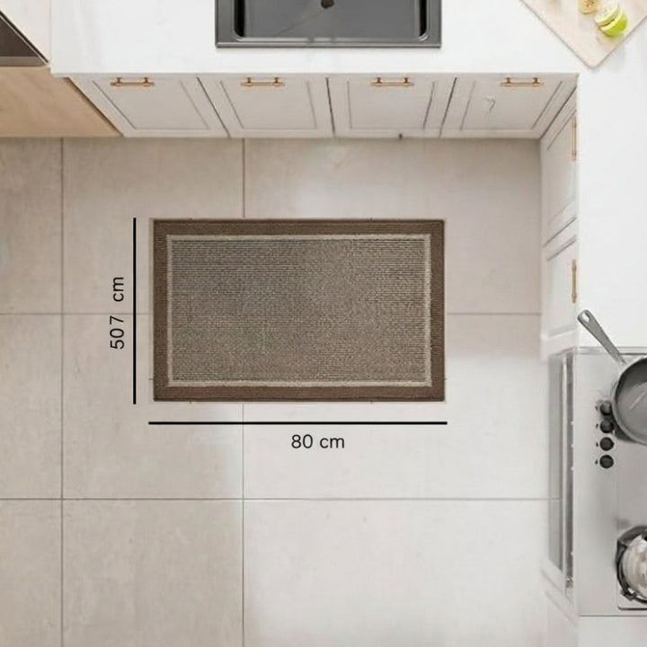 Kitchen Floor Mat - Striped Border Runner