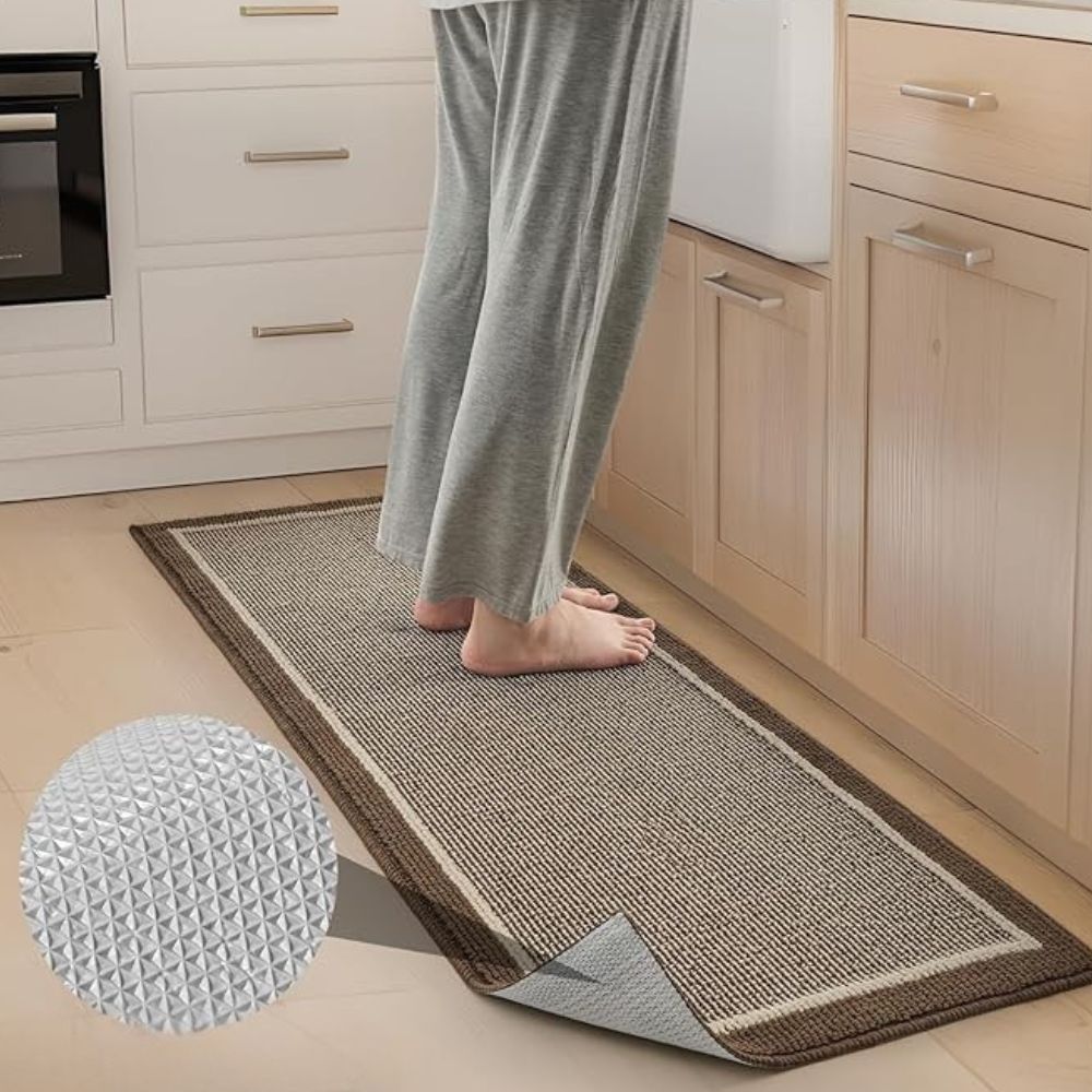Kitchen Floor Mat - Striped Border Runner