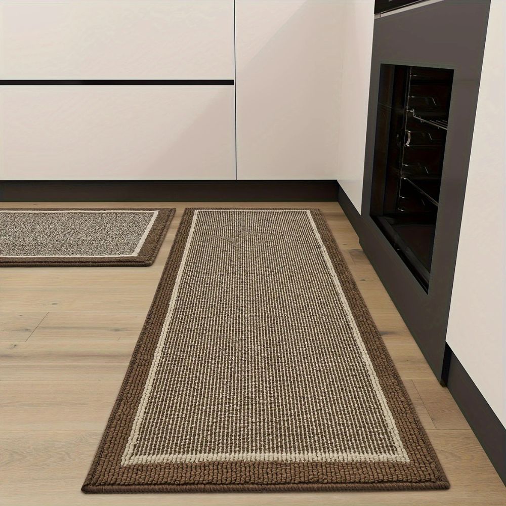 Kitchen Floor Mat - Striped Border Runner