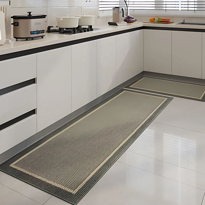 Kitchen Floor Mat - Striped Border Runner