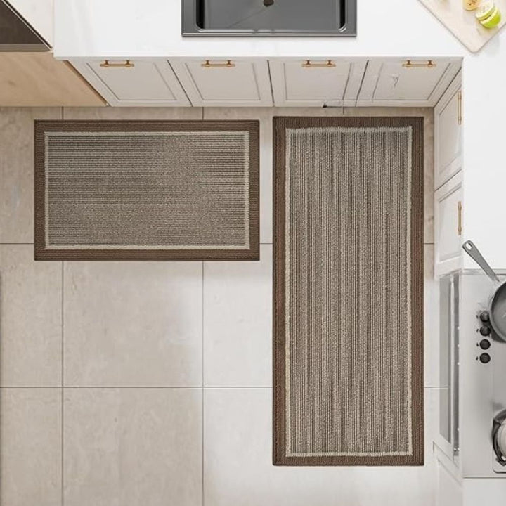 Kitchen Floor Mat - Striped Border Runner