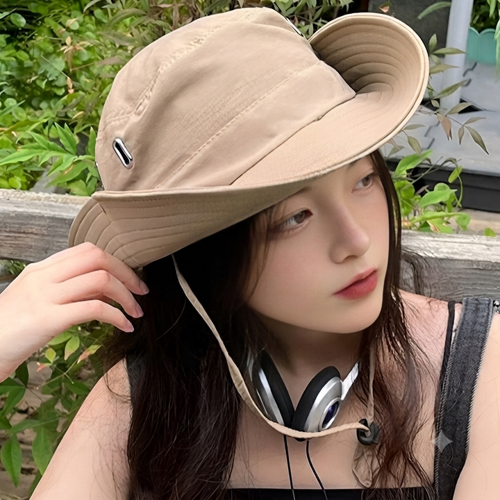 Men's Bucket Hat - Wide Brim Chin Strap Vented
