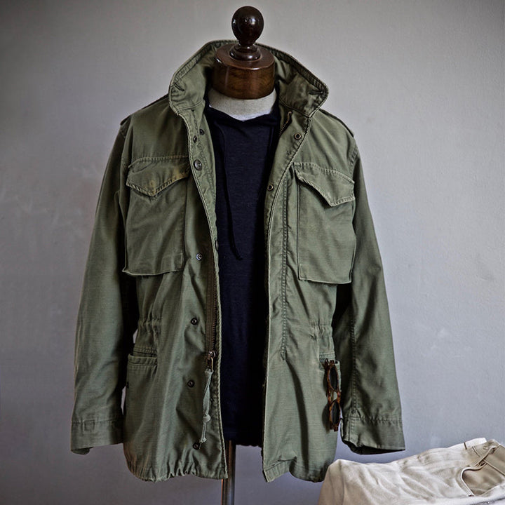 Men's Field Jacket Zip Front Utility Jacket