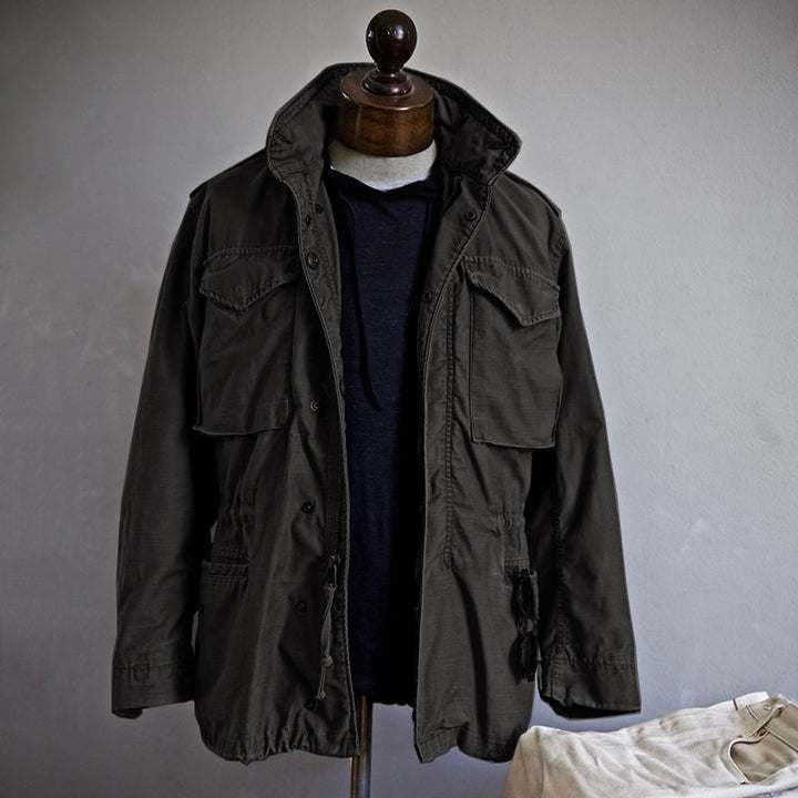 Men's Field Jacket Zip Front Utility Jacket