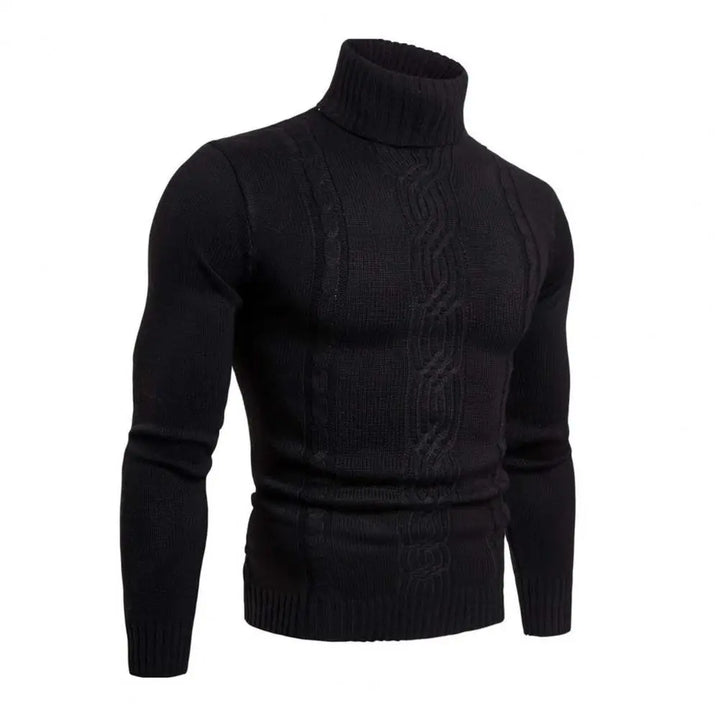 Men's Long Sleeve Turtleneck Sweater - Cable Knit