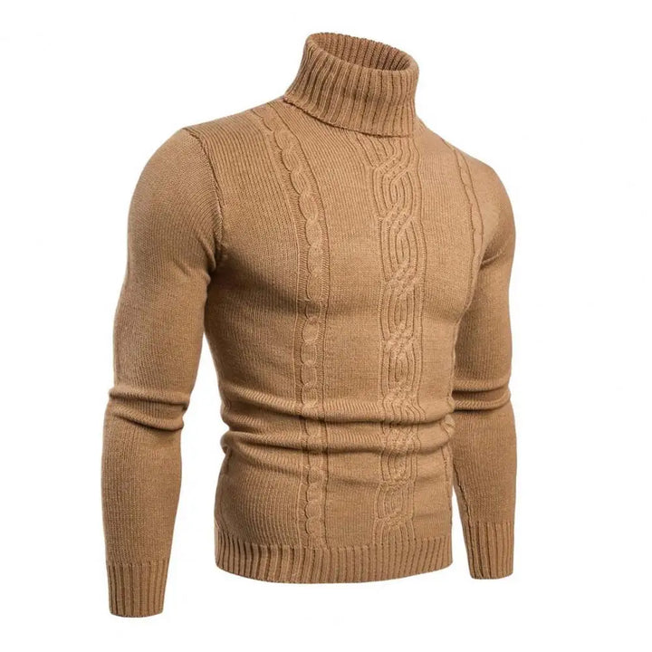 Men's Long Sleeve Turtleneck Sweater - Cable Knit
