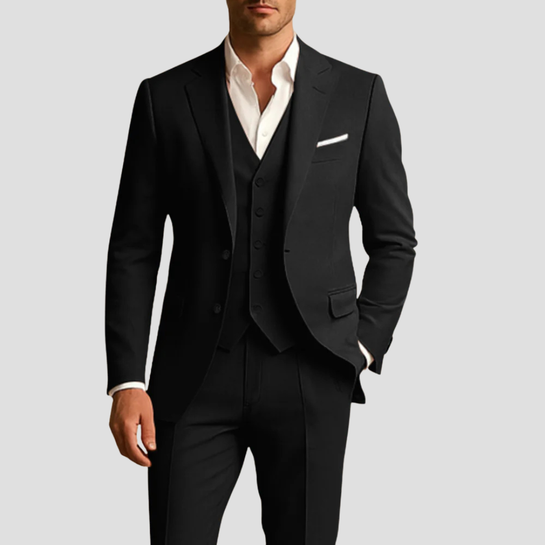 
Men's Slim Fit Three Piece Formal Suit - Single Breasted

