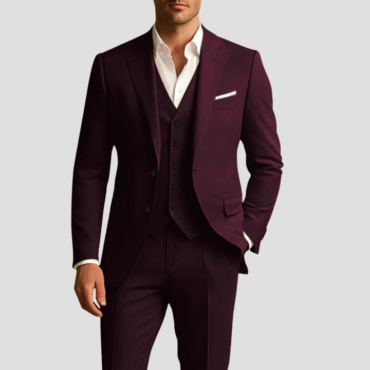 
Men's Slim Fit Three Piece Formal Suit - Single Breasted
