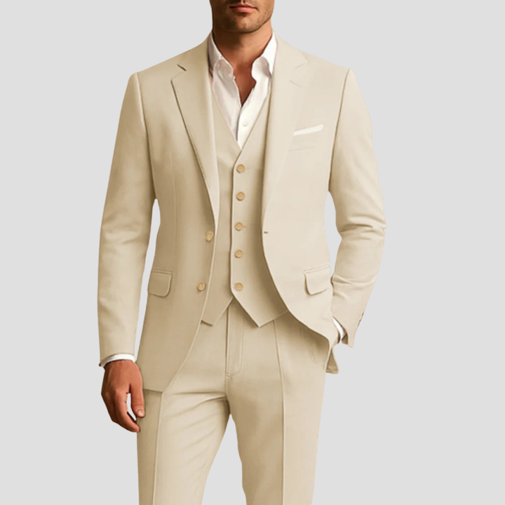
Men's Slim Fit Three Piece Formal Suit - Single Breasted
