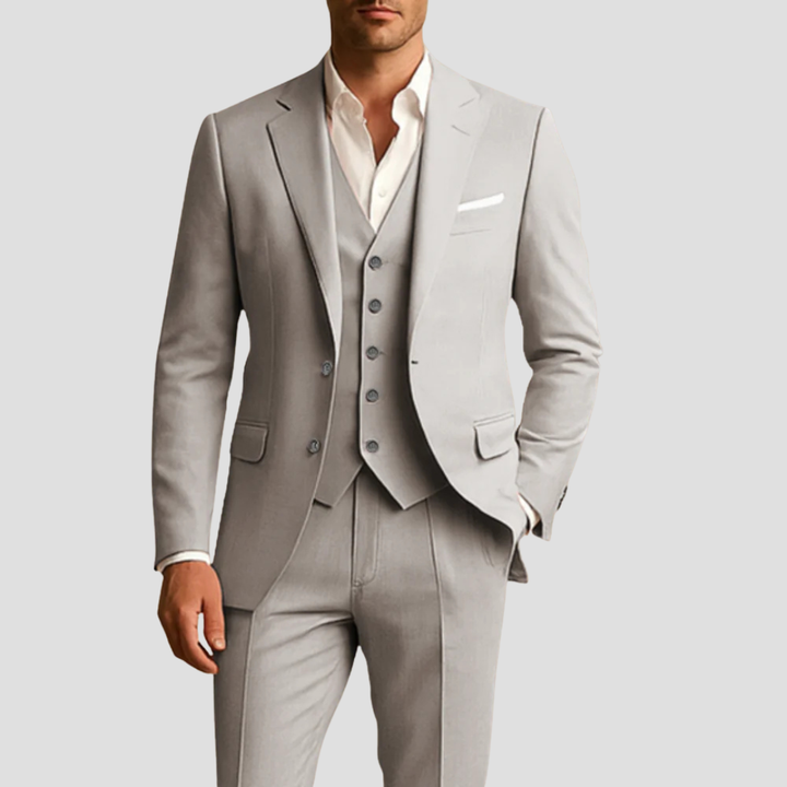 
Men's Slim Fit Three Piece Formal Suit - Single Breasted
