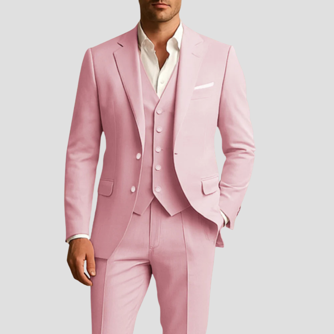 
Men's Slim Fit Three Piece Formal Suit - Single Breasted
