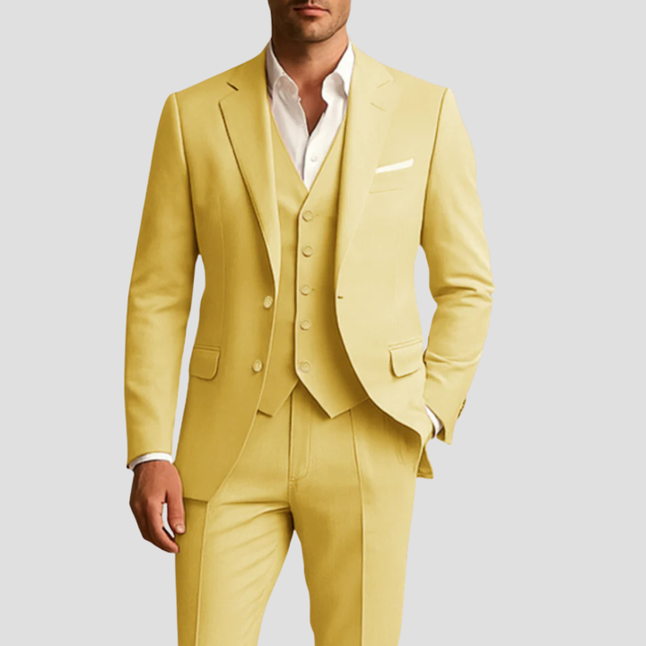 
Men's Slim Fit Three Piece Formal Suit - Single Breasted
