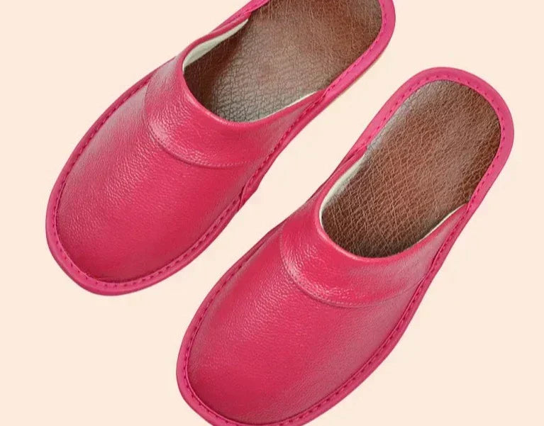 Men's Slip-On Mule Slippers - Closed Toe Flat Sole Shoes