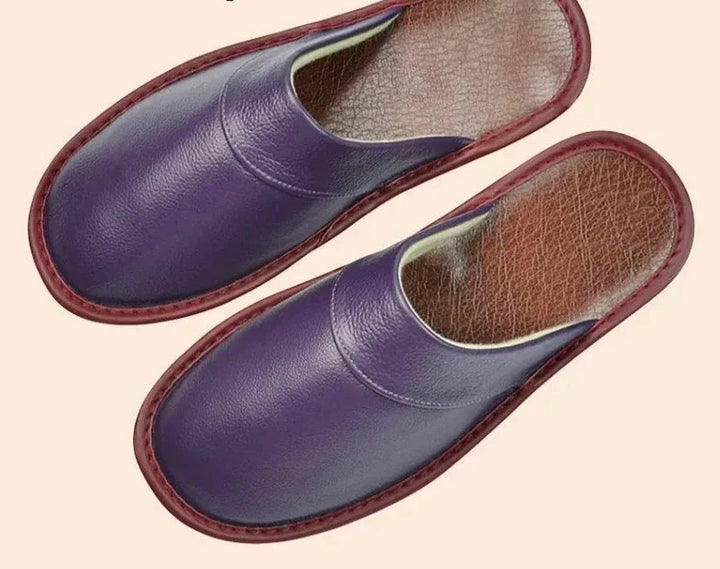 Men's Slip-On Mule Slippers - Closed Toe Flat Sole Shoes