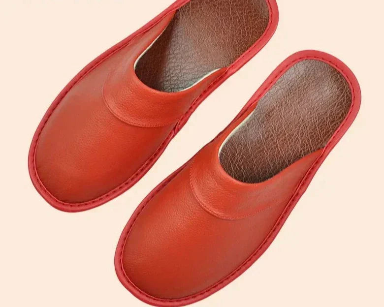 Men's Slip-On Mule Slippers - Closed Toe Flat Sole Shoes