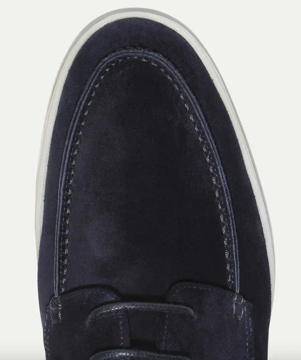 Men's Suede Lace-Up Derby Shoes - Low Top Moc Toe