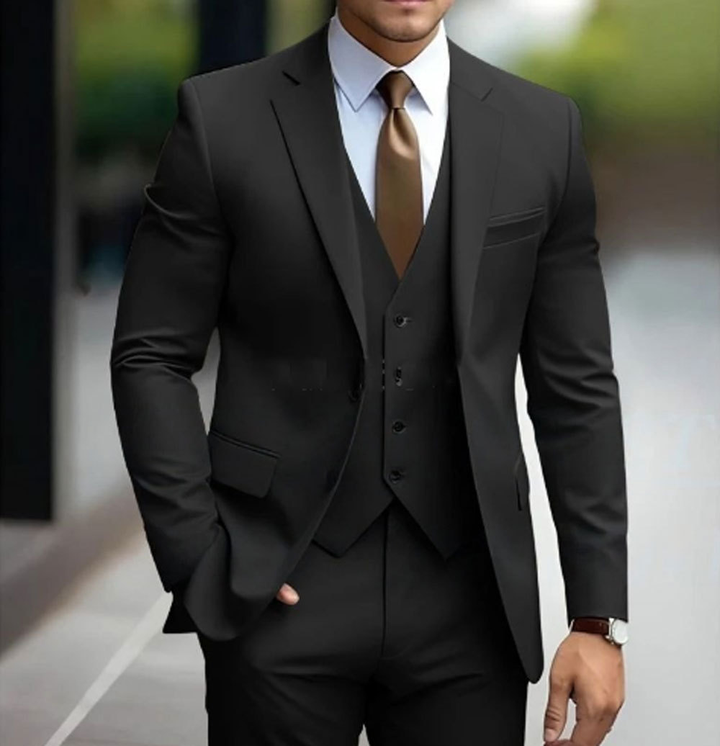 Men's Three Piece Suit - Notch Lapel