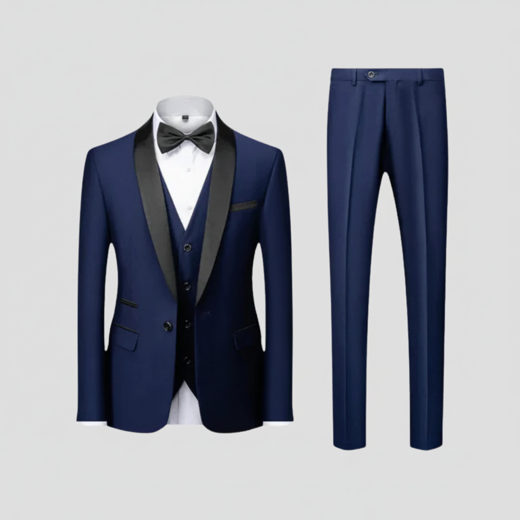 Men's Three Piece Tuxedo Suit - Shawl Lapel
