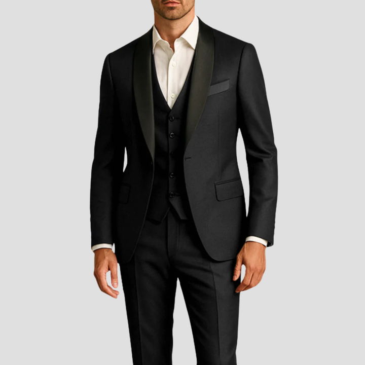 Men's Three Piece Tuxedo Suit - Shawl Lapel