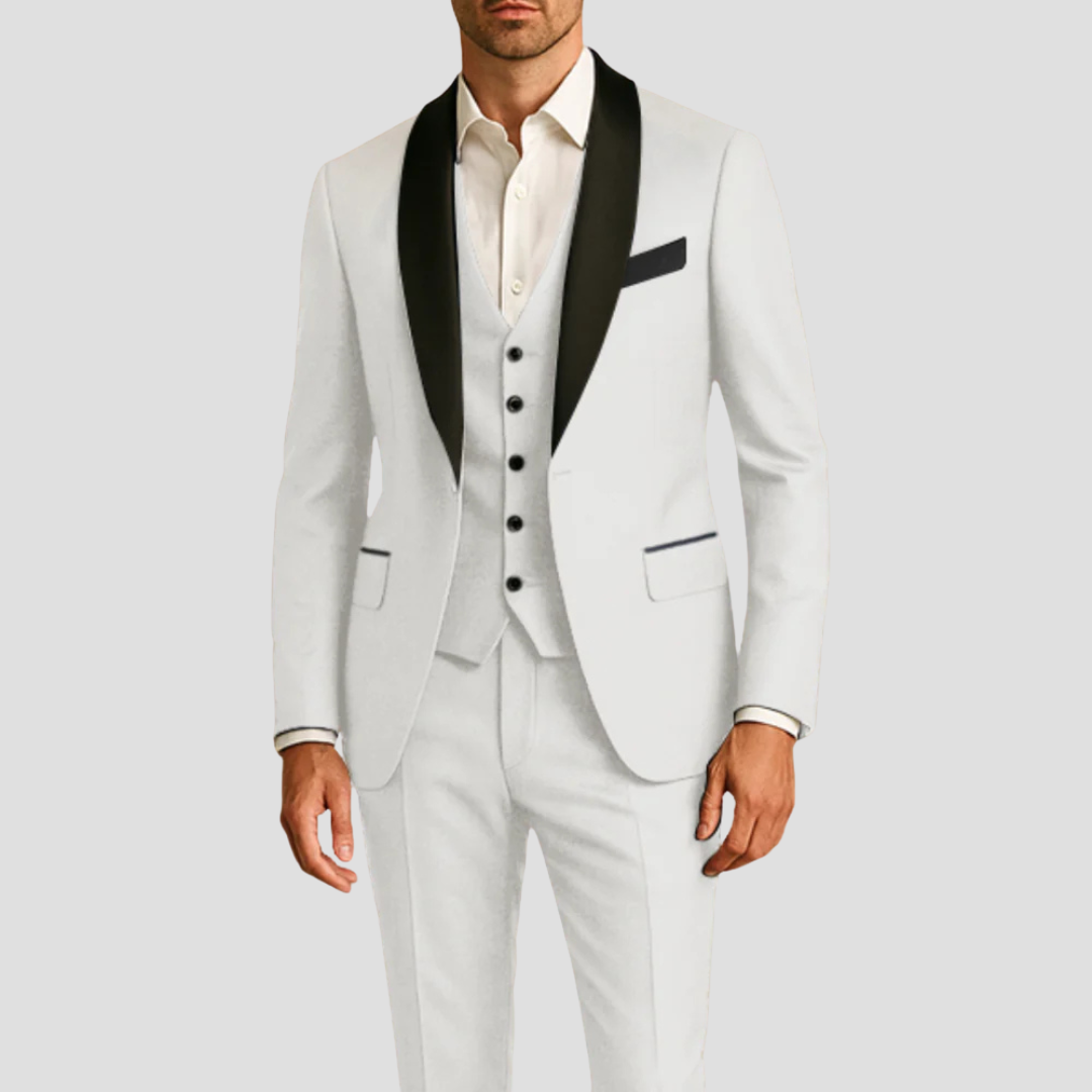 Men's Three Piece Tuxedo Suit - Shawl Lapel
