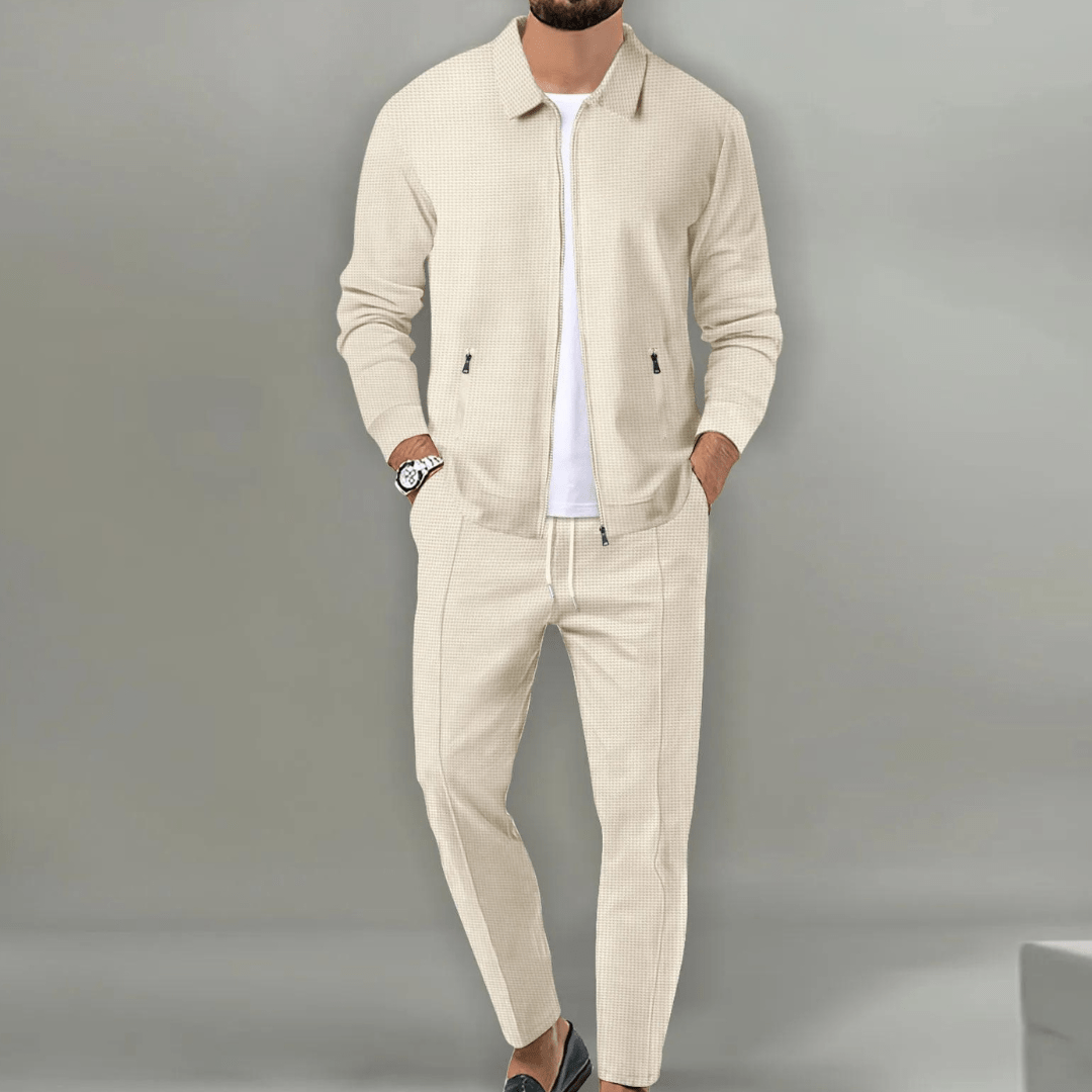 Men's Two Piece Set - Zip Jacket and Trousers
