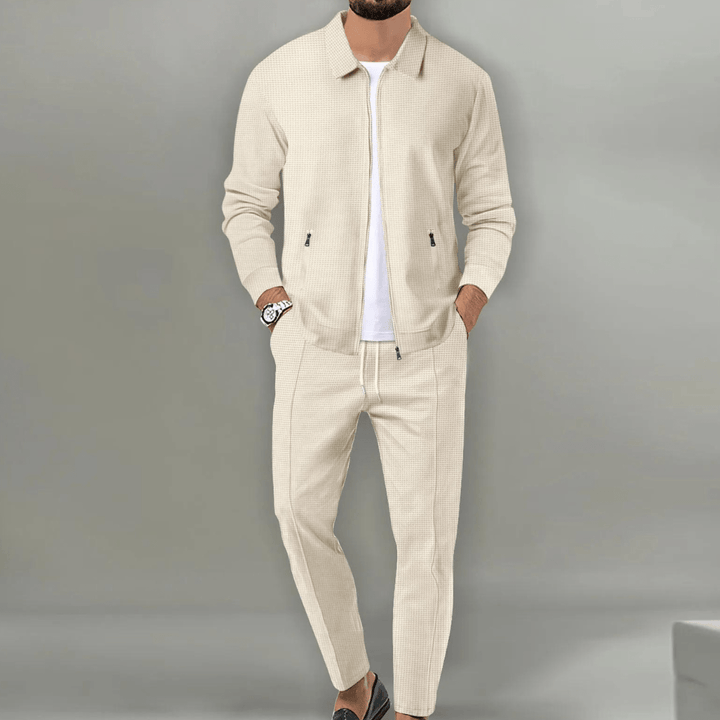Men's Two Piece Set - Zip Jacket and Trousers