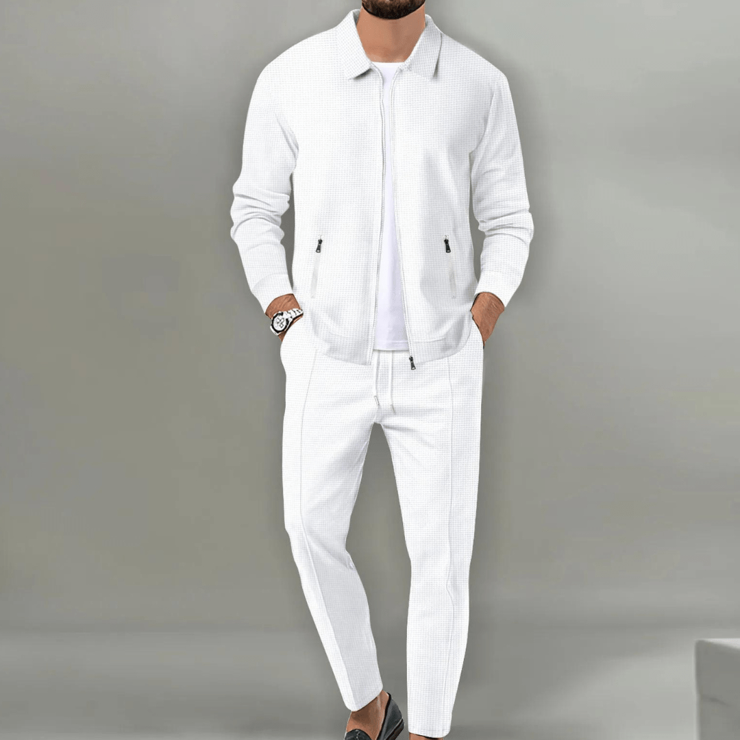 Men's Two Piece Set - Zip Jacket and Trousers