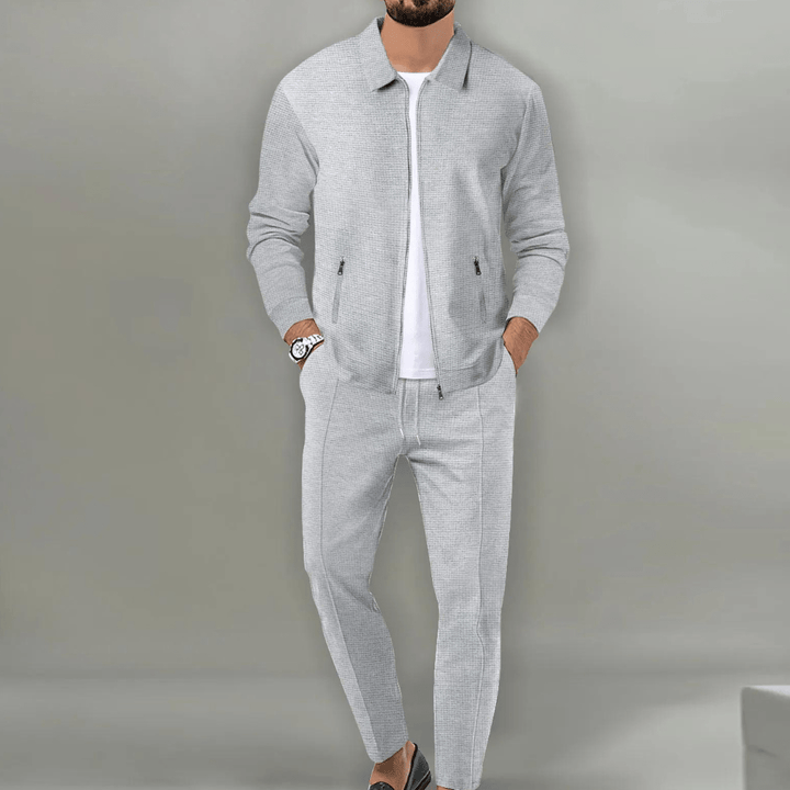 Men's Two Piece Set - Zip Jacket and Trousers