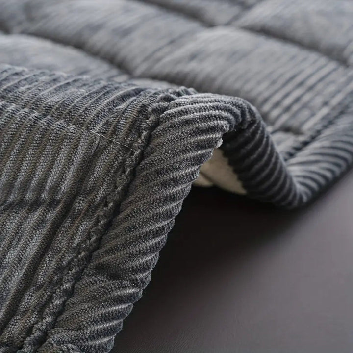 Sofa Cover - Quilted Corduroy Seat Cushion