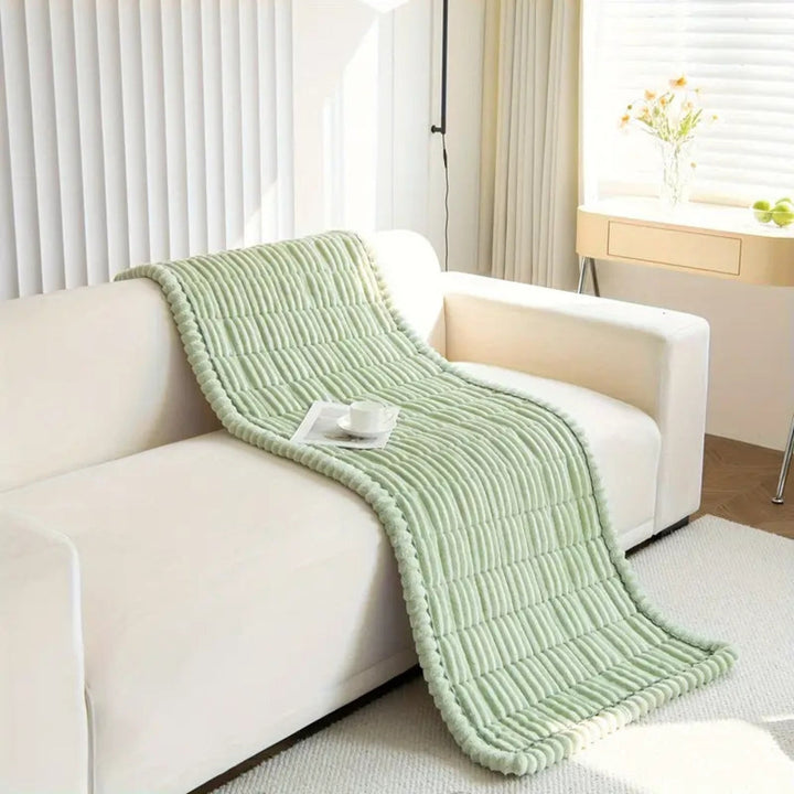 Sofa Cover Mat - Quilted Plush with Contrast Border