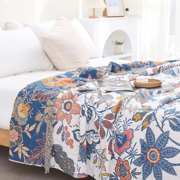 Sofa Throw - Reversible Floral Print