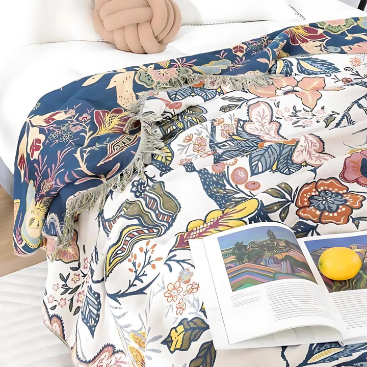 Sofa Throw - Reversible Floral Print