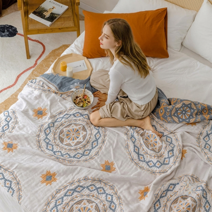 Throw Blanket - Bohemian Medallion Print