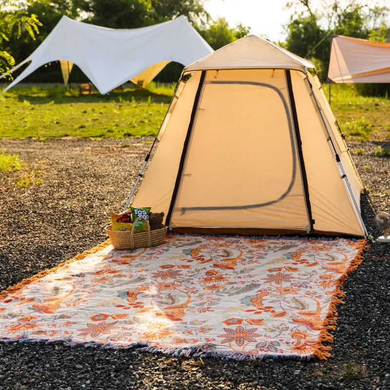 Throw Blanket - Reversible Floral Print