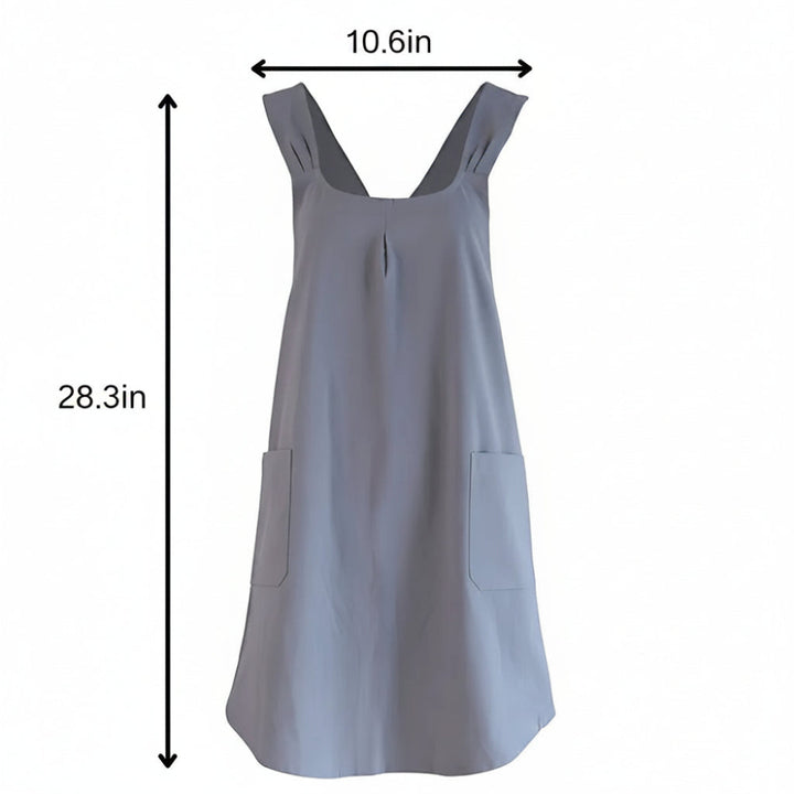 Women's Cross Back Pinafore Apron - Front Pockets