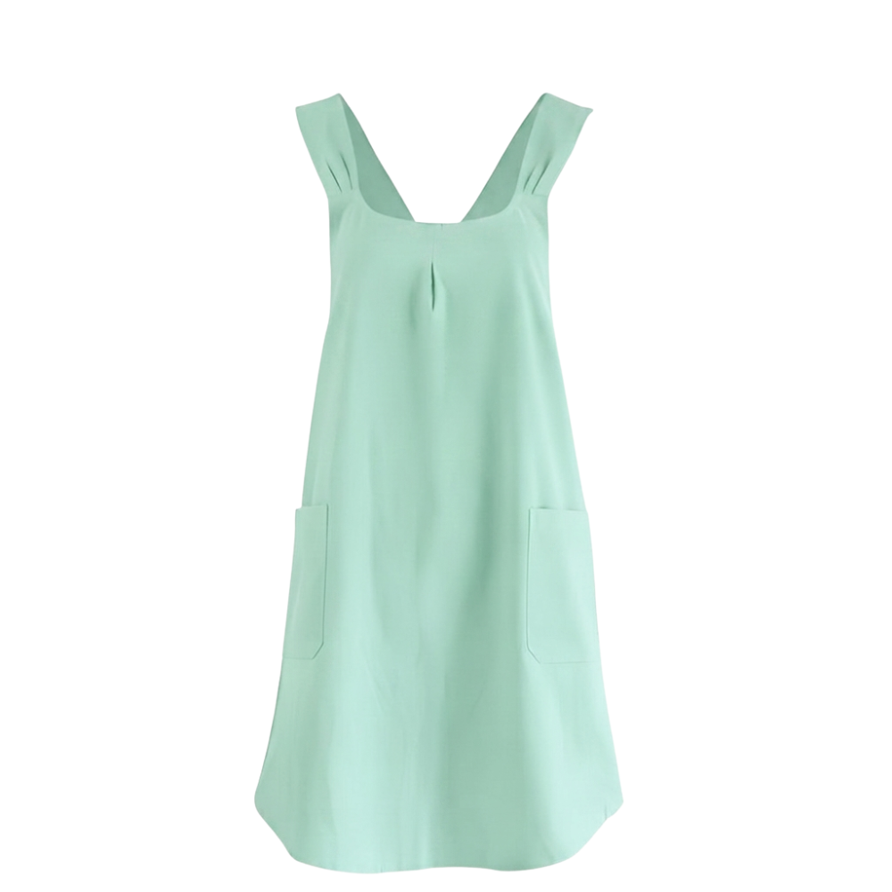 Women's Cross Back Pinafore Apron - Front Pockets