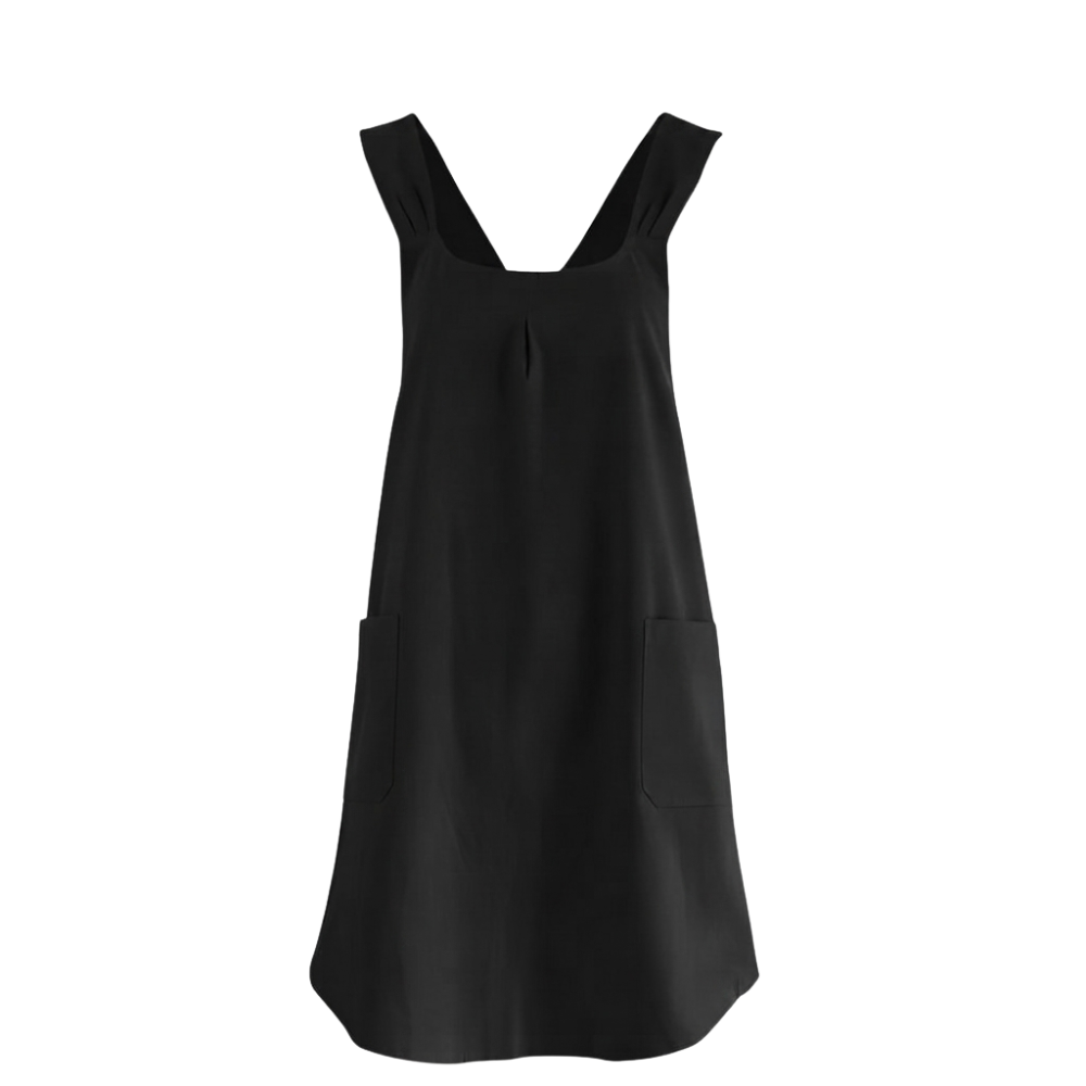 Women's Cross Back Pinafore Apron - Front Pockets