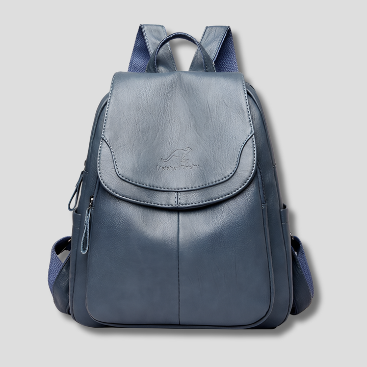 Women's Flap Backpack With Front Zip Pockets