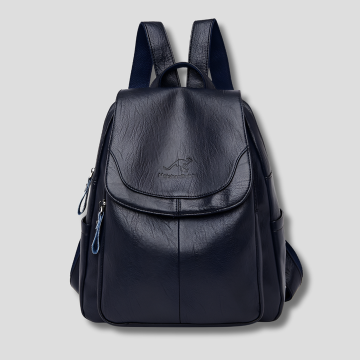 Women's Flap Backpack With Front Zip Pockets
