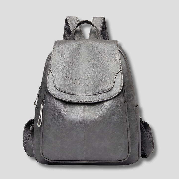 Women's Flap Backpack With Front Zip Pockets