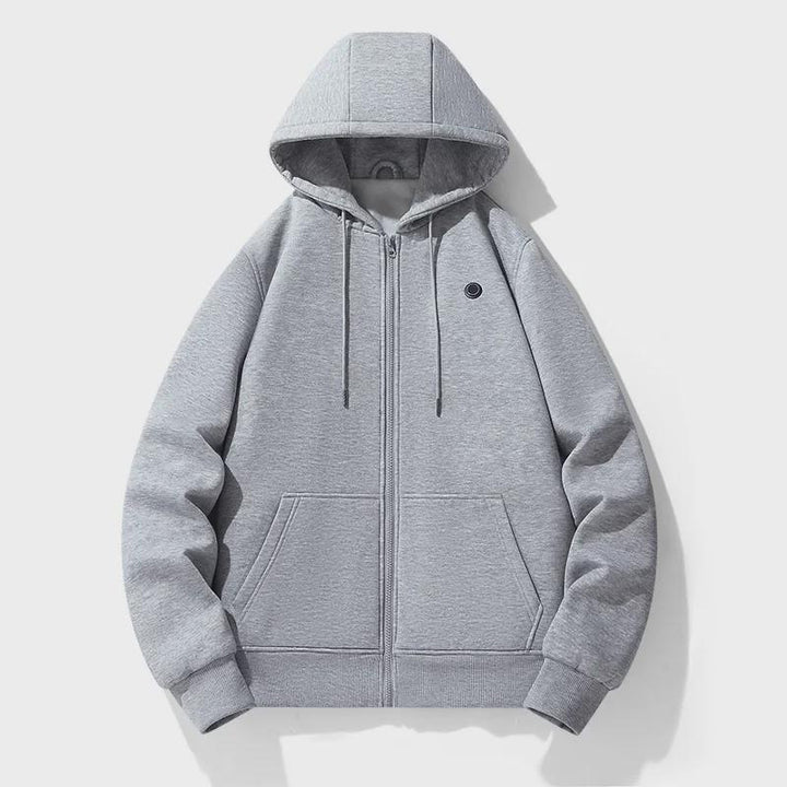 Women's Heated Zip-Up Hoodie - Long Sleeve Electric Heating Fleece Jacket