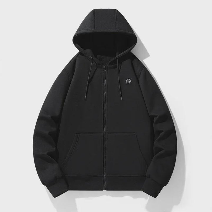Women's Heated Zip-Up Hoodie - Long Sleeve Electric Heating Fleece Jacket