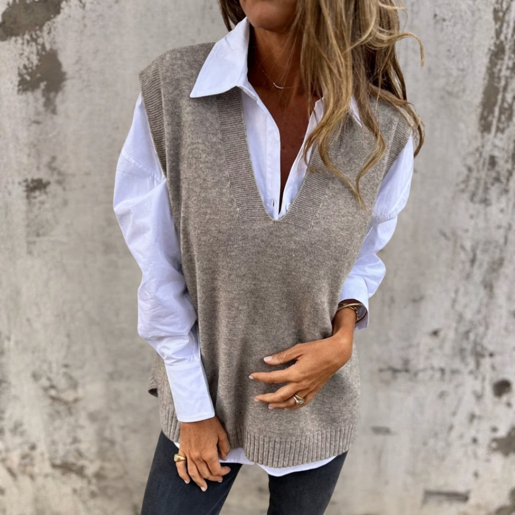 Women_s_Knit_Sweater_Vest_-_Oversized_V-Neck_Sleeveless_Pullover