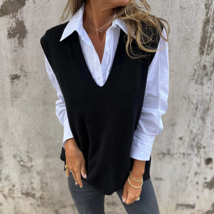Women_s_Knit_Sweater_Vest_-_Oversized_V-Neck_Sleeveless_Pullover