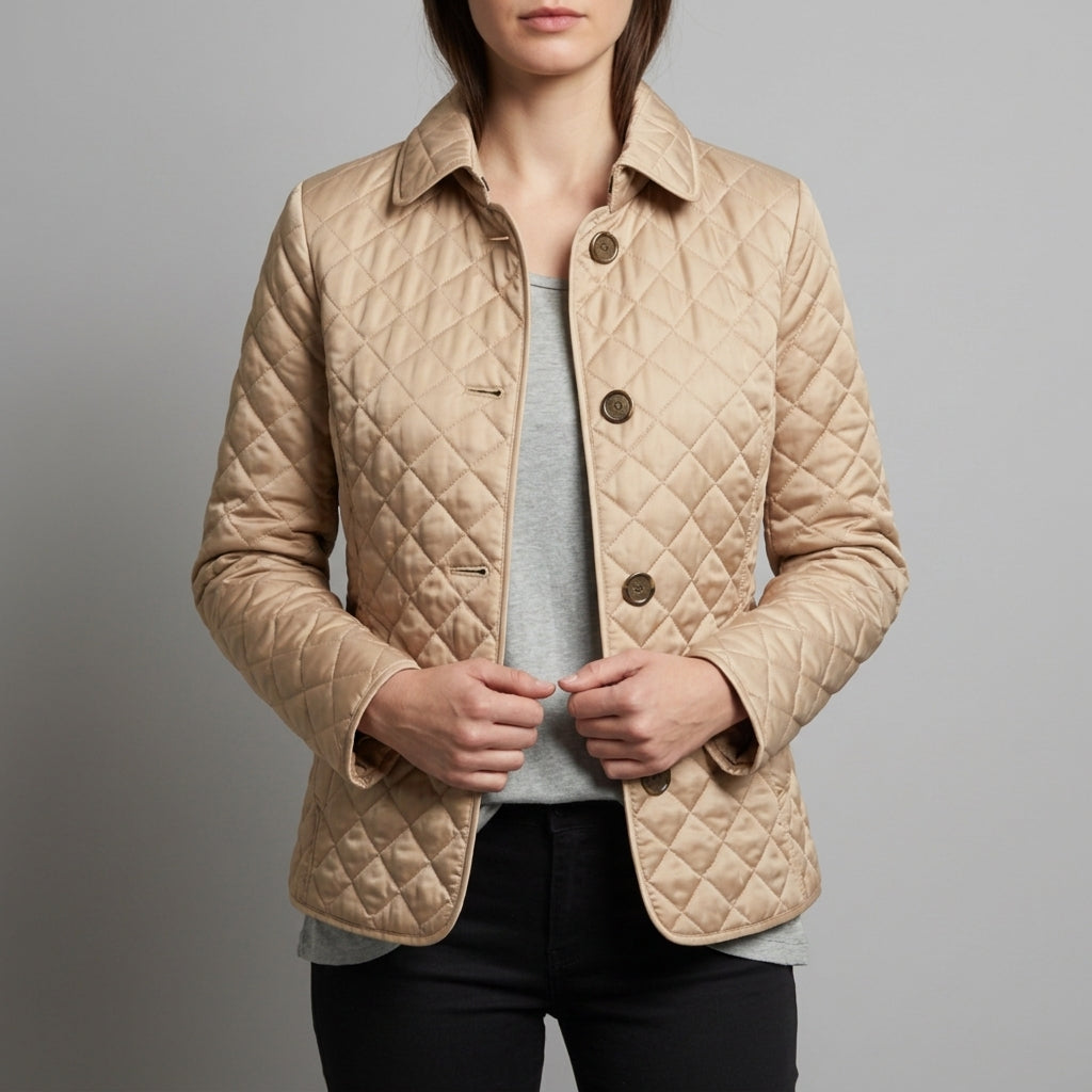 Women's Quilted Jacket - Button Front