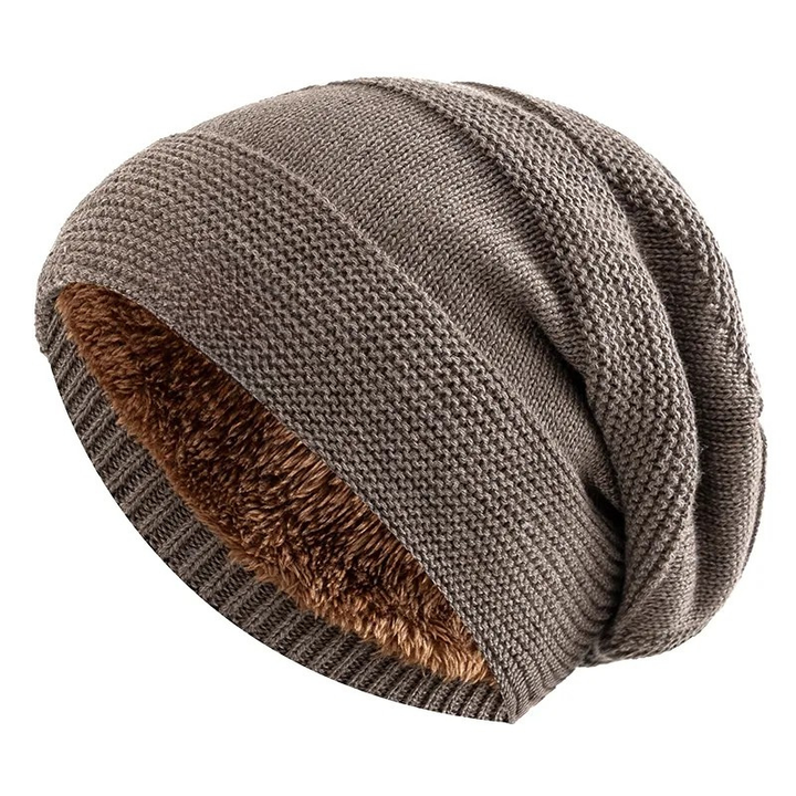 Women's Slouchy Knit Beanie - Fleece Lined Oversized Hat